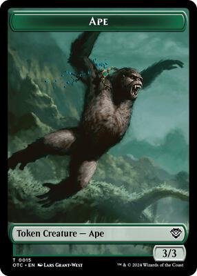 Ape // Shark Double-Sided Token card from Commander: Outlaws of Thunder Junction