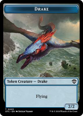 Drake // Soldier (0026) Double-Sided Token card from Commander: Outlaws of Thunder Junction