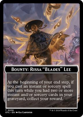 Bounty: Rissa "Blades" Lee // Bounty Rules Double-Sided Token card from Commander: Outlaws of Thunder Junction
