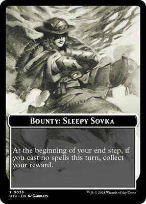 Bounty: Sleepy Sovka // Bounty Rules Double-Sided Token card from Commander: Outlaws of Thunder Junction