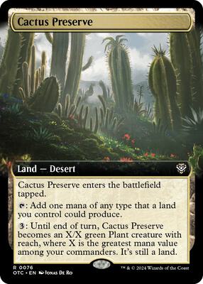 Cactus Preserve (Extended Art) card from Commander: Outlaws of Thunder Junction