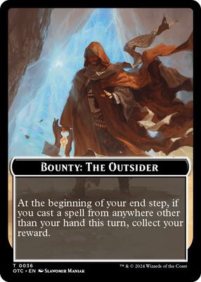 Bounty: The Outsider // Bounty Rules Double-Sided Token card from Commander: Outlaws of Thunder Junction