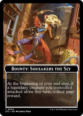 Bounty: Squeakers the Sly // Bounty Rules Double-Sided Token card from Commander: Outlaws of Thunder Junction