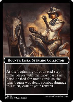 Bounty: Lyssa, Sterling Collector // Bounty Rules Double-Sided Token card from Commander: Outlaws of Thunder Junction