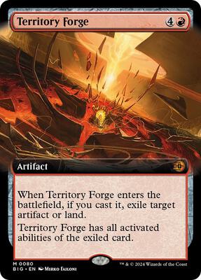Territory Forge (Extended Art) card from Outlaws of Thunder Junction: The Big Score