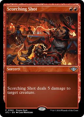 Scorching Shot card from Promo Pack: Outlaws of Thunder Junction