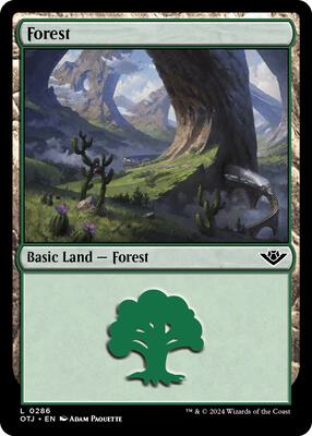 Forest (0286) card from Outlaws of Thunder Junction