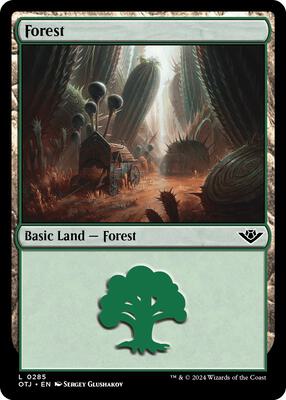 Forest (0285) card from Outlaws of Thunder Junction