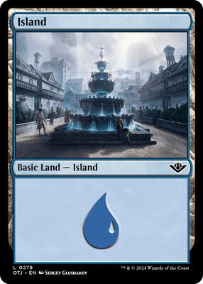 Island (0279) card from Outlaws of Thunder Junction