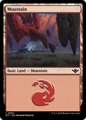 Mountain (0284) card from Outlaws of Thunder Junction