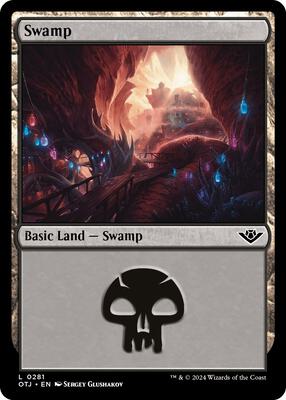 Swamp (0281) card from Outlaws of Thunder Junction