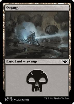 Swamp (0282) card from Outlaws of Thunder Junction
