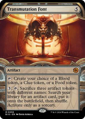 Transmutation Font (Showcase) card from Outlaws of Thunder Junction: The Big Score