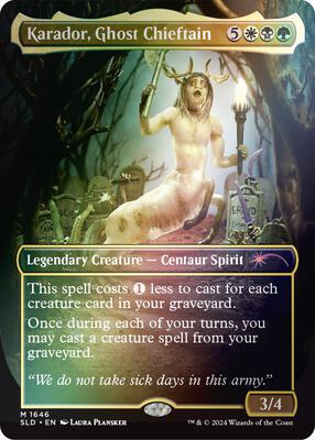 Karador, Ghost Chieftain (Rainbow Foil) card from Secret Lair Drop Series