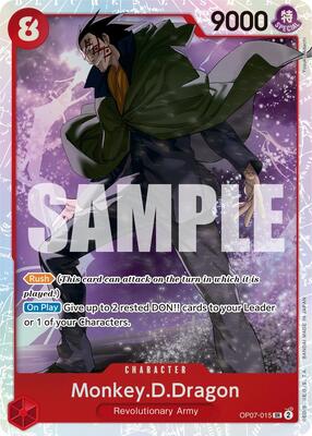 Monkey.D.Dragon (015) card from 500 Years in the Future