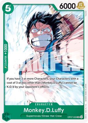 Monkey.D.Luffy (033) card from 500 Years in the Future