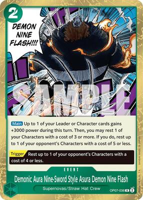 Demonic Aura Nine-Sword Style Asura Demon Nine Flash card from 500 Years in the Future