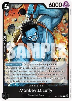 Monkey.D.Luffy (091) card from 500 Years in the Future