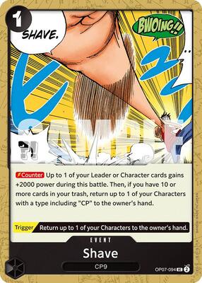 Shave card from 500 Years in the Future