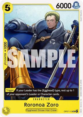 Roronoa Zoro (113) card from 500 Years in the Future
