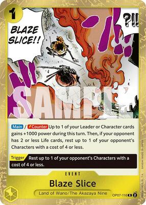 Blaze Slice card from 500 Years in the Future