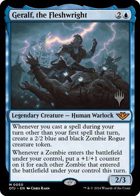 Geralf, the Fleshwright card from Promo Pack: Outlaws of Thunder Junction