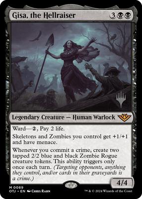 Gisa, the Hellraiser card from Promo Pack: Outlaws of Thunder Junction