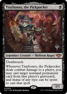 Tinybones, the Pickpocket card from Promo Pack: Outlaws of Thunder Junction