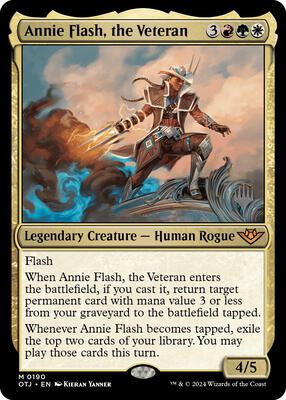 Annie Flash, the Veteran card from Promo Pack: Outlaws of Thunder Junction