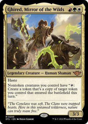 Ghired, Mirror of the Wilds card from Promo Pack: Outlaws of Thunder Junction