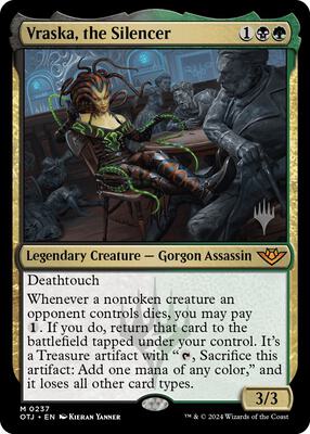 Vraska, the Silencer card from Promo Pack: Outlaws of Thunder Junction