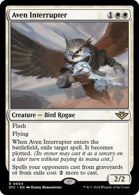 Aven Interrupter card from Promo Pack: Outlaws of Thunder Junction