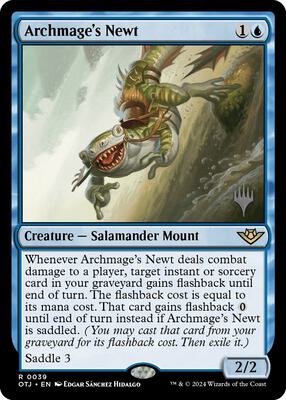 Archmage's Newt card from Promo Pack: Outlaws of Thunder Junction