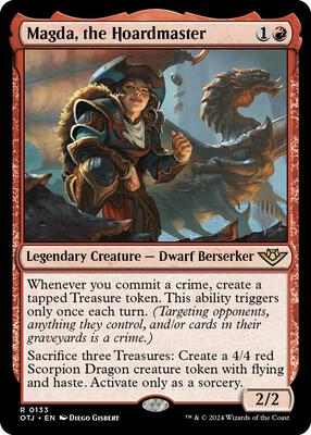 Magda, the Hoardmaster card from Promo Pack: Outlaws of Thunder Junction