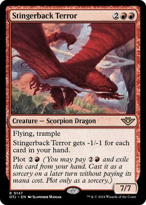 Stingerback Terror card from Promo Pack: Outlaws of Thunder Junction