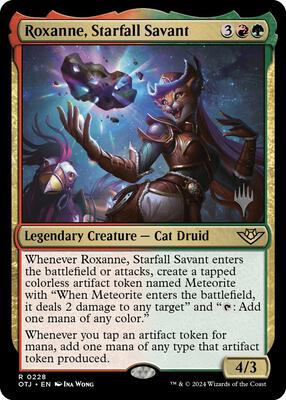 Roxanne, Starfall Savant card from Promo Pack: Outlaws of Thunder Junction