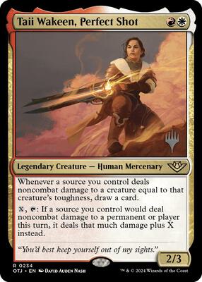 Taii Wakeen, Perfect Shot card from Promo Pack: Outlaws of Thunder Junction