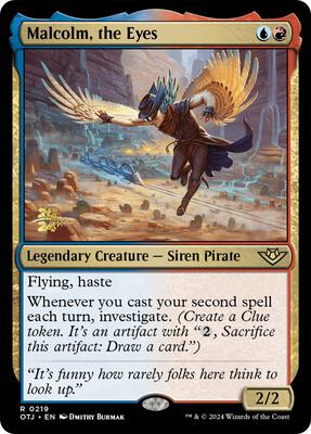 Malcolm, the Eyes card from Prerelease Cards