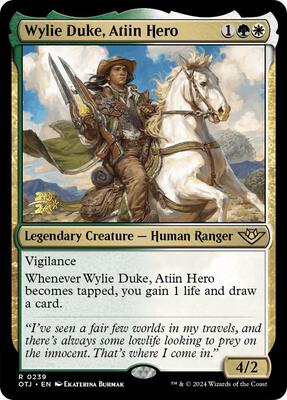 Wylie Duke, Atiin Hero card from Prerelease Cards