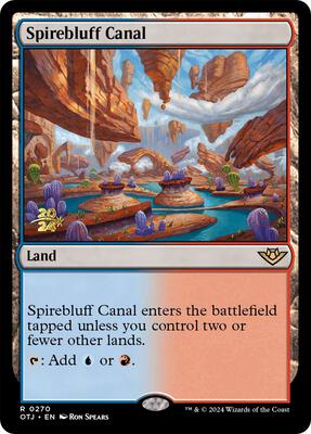 Spirebluff Canal (OTJ) card from Prerelease Cards