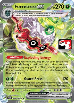 Forretress ex - 005/193 card from Prize Pack Series Cards