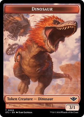 Dinosaur // Plot Double-Sided Token card from Outlaws of Thunder Junction
