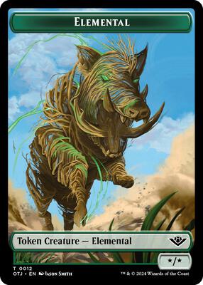 Elemental // Plot Double-Sided Token card from Outlaws of Thunder Junction