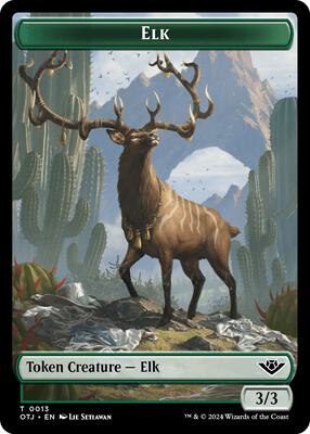 Elk Token card from Outlaws of Thunder Junction