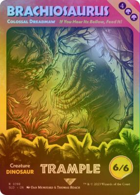 Brachiosaurus - Colossal Dreadmaw (Rainbow Foil) card from Secret Lair Drop Series