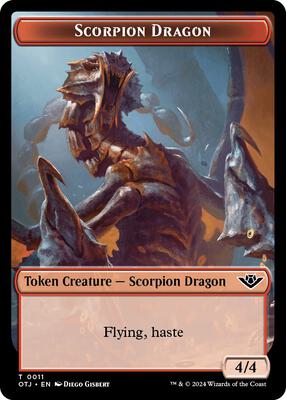 Scorpion Dragon Token card from Outlaws of Thunder Junction
