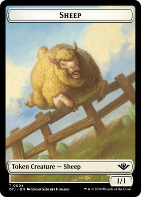 Sheep // Plot Double-Sided Token card from Outlaws of Thunder Junction