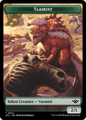 Varmint // Plot Double-Sided Token card from Outlaws of Thunder Junction