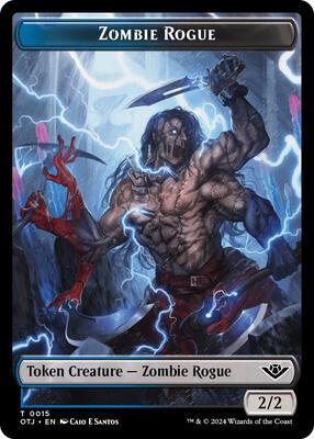 Zombie Rogue // Plot Double-Sided Token card from Outlaws of Thunder Junction