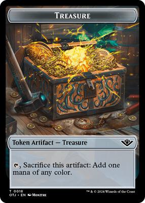 Treasure // Dinosaur Double-Sided Token card from Outlaws of Thunder Junction